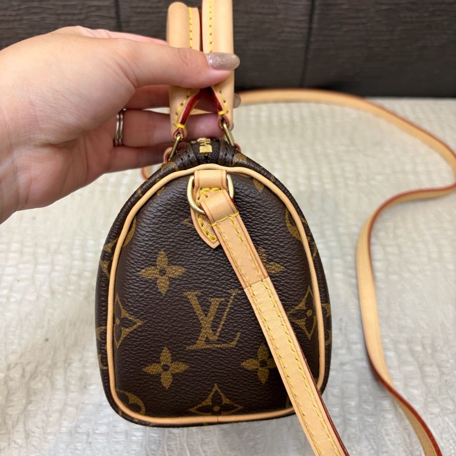 LV 原花 Nano Speedy 波士頓斜背包M61252-3