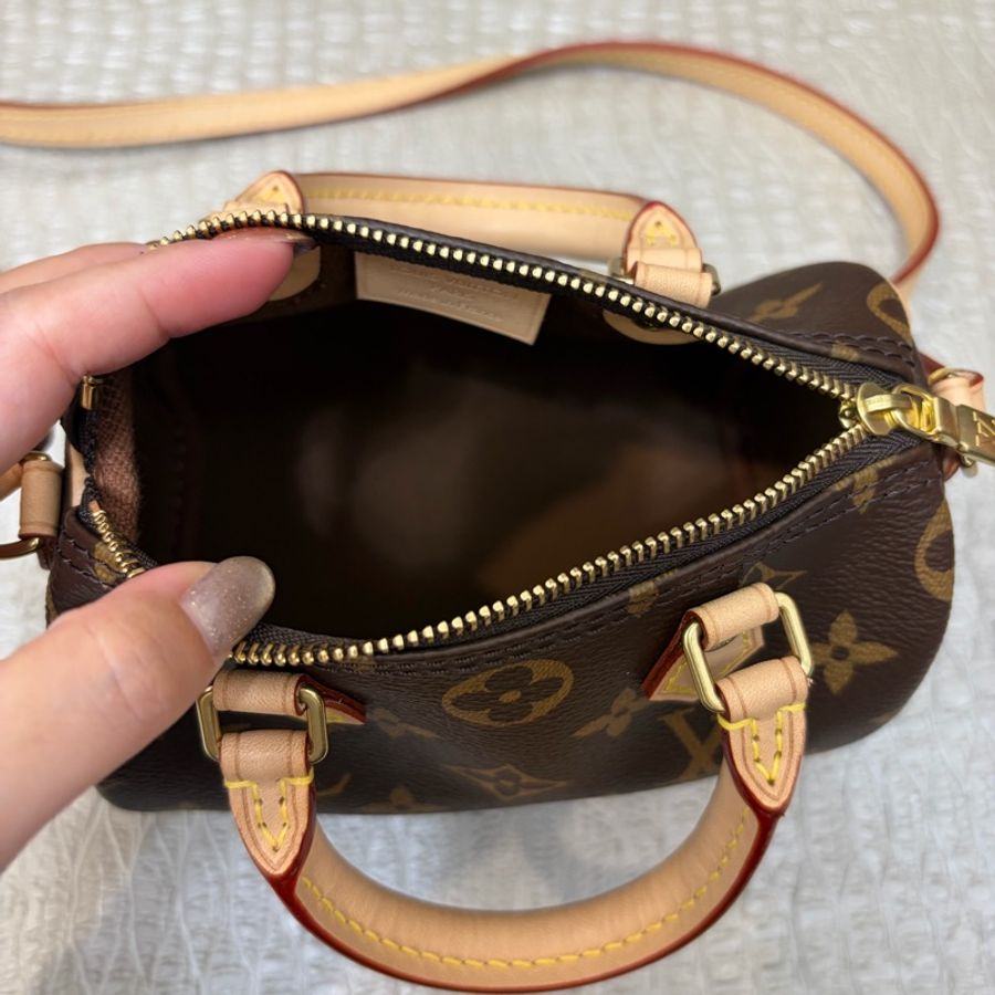 LV 原花 Nano Speedy 波士頓斜背包M61252-6