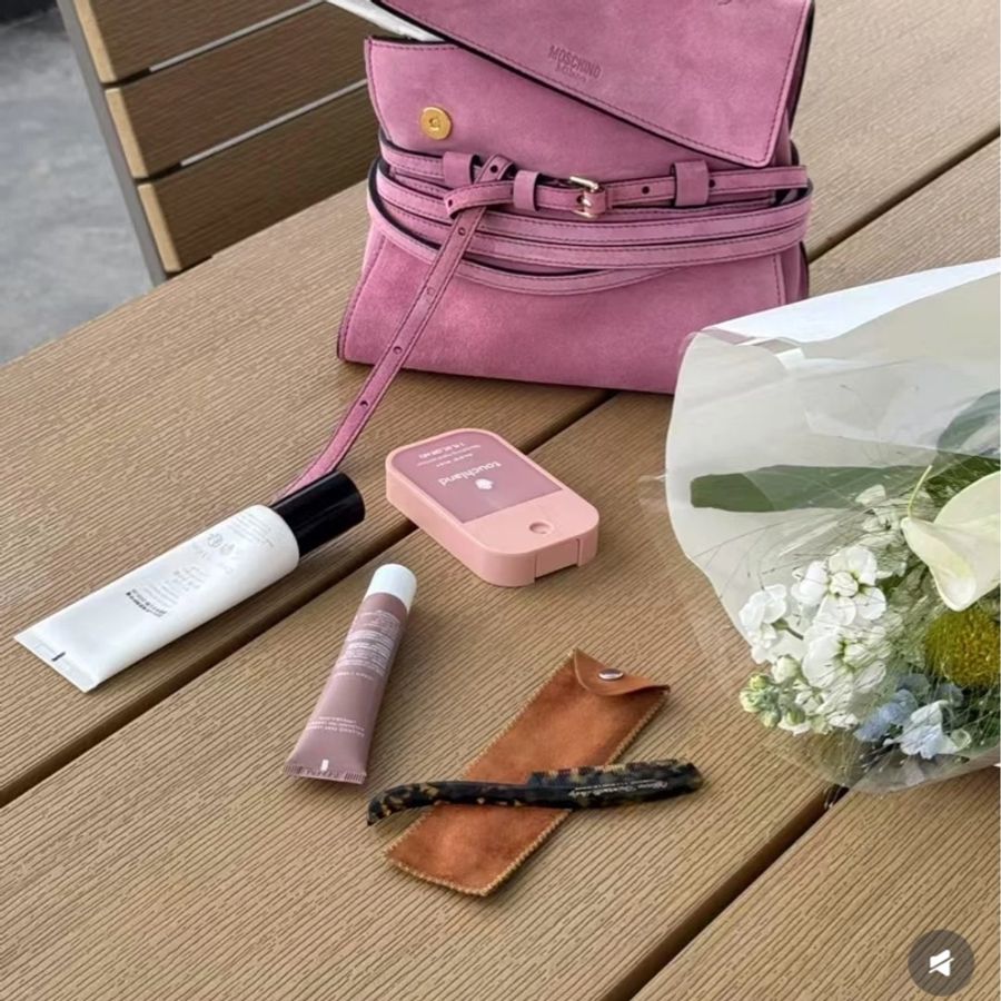 Moschino Tie me bag 肩背手提兩用包(絕美紅)-5