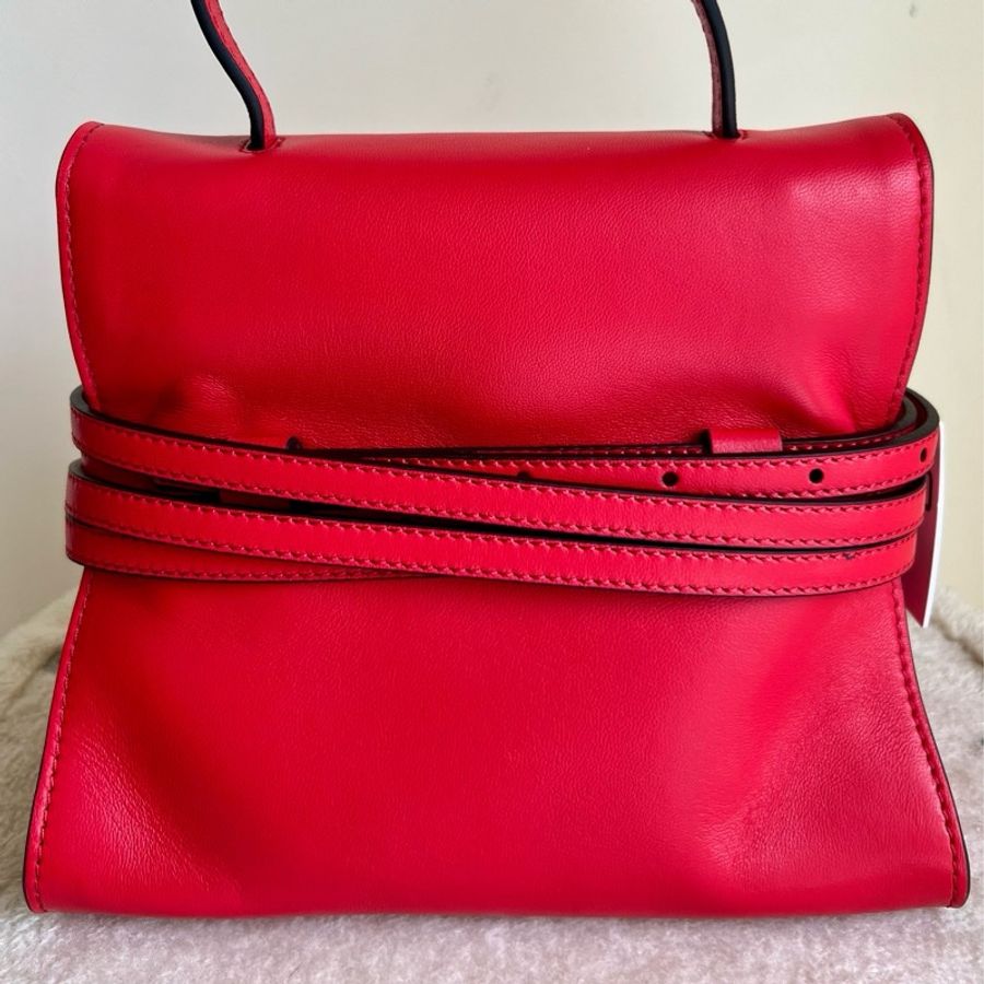 Moschino Tie me bag 肩背手提兩用包(絕美紅)-19