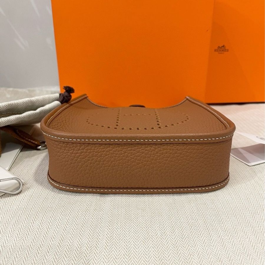全新Hermes愛馬仕金棕Evelyne mini 伊芙琳TC皮,K刻25年-3