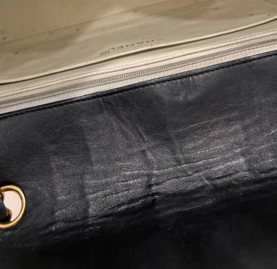 Chanel 香奈兒 Dianna Bag 25 黛妃包 戴妃包 羊皮 黑金 老香 vintage 斜背包 肩背包 側背包 手提-17