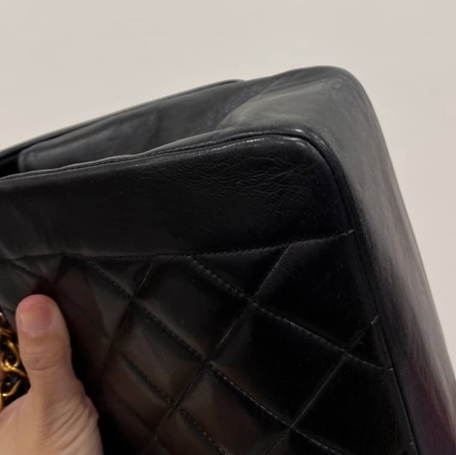 Chanel 香奈兒 Dianna Bag 25 黛妃包 戴妃包 羊皮 黑金 老香 vintage 斜背包 肩背包 側背包 手提-27