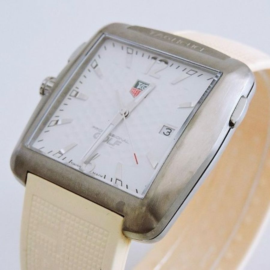 真品 TAG HEUER 豪雅 Tiger Woods 老虎‧伍茲聯名 高爾夫球 鈦合金腕錶 男錶 女錶 中性錶-1