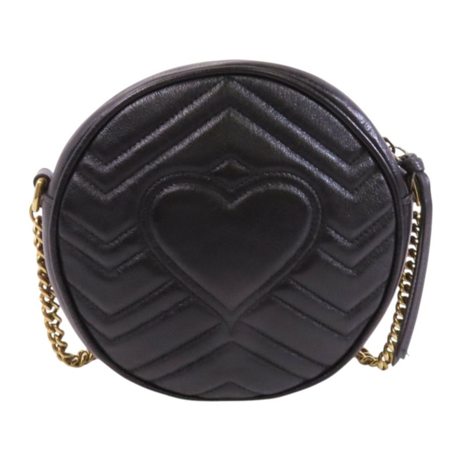 GUCCI 【激減優惠】牛皮皮革GG Marmont金扣鏈帶肩背袋-1