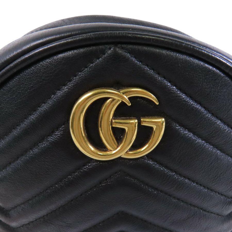 GUCCI 【激減優惠】牛皮皮革GG Marmont金扣鏈帶肩背袋-8
