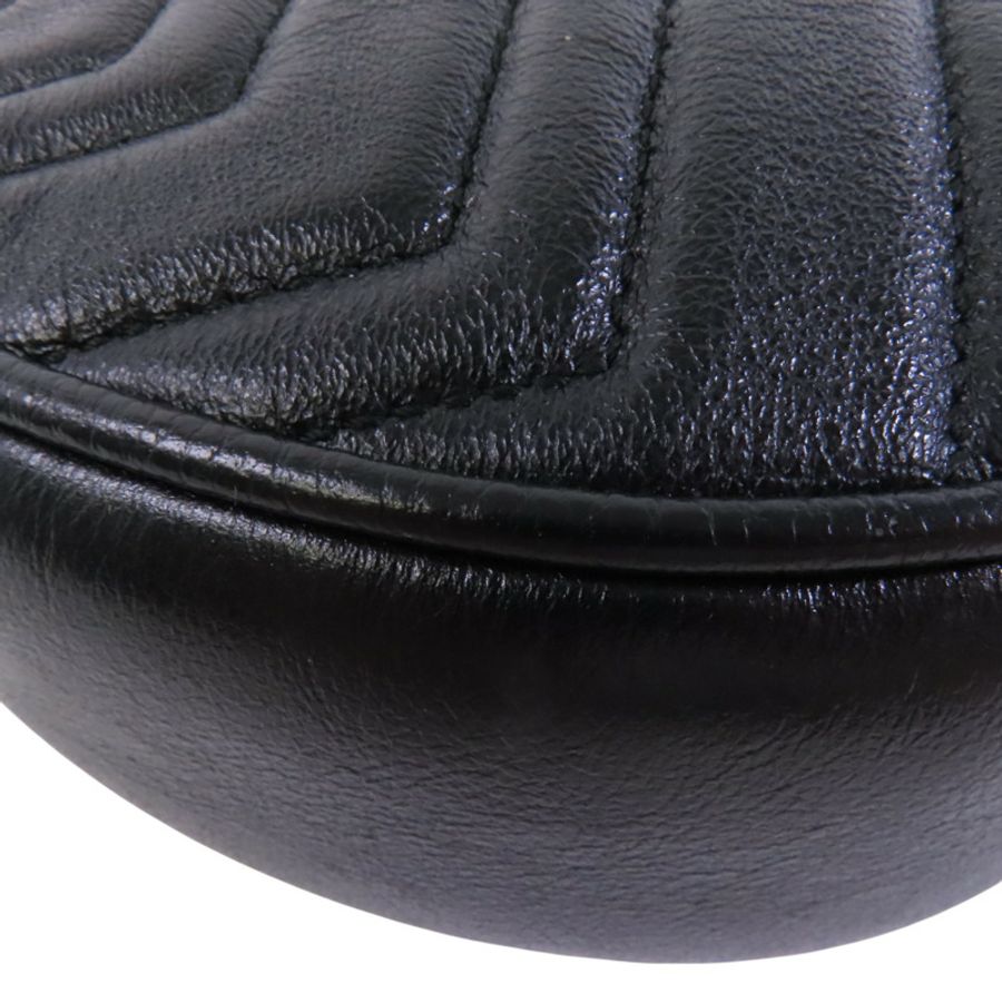 GUCCI 【激減優惠】牛皮皮革GG Marmont金扣鏈帶肩背袋-12