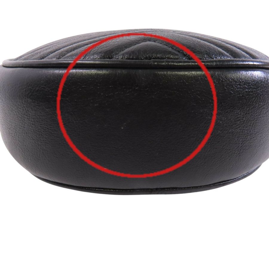 GUCCI 【激減優惠】牛皮皮革GG Marmont金扣鏈帶肩背袋-17