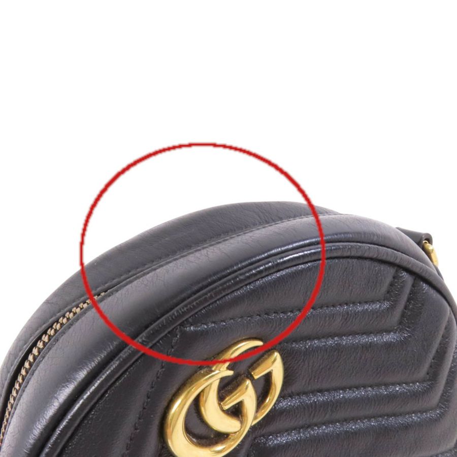 GUCCI 【激減優惠】牛皮皮革GG Marmont金扣鏈帶肩背袋-20