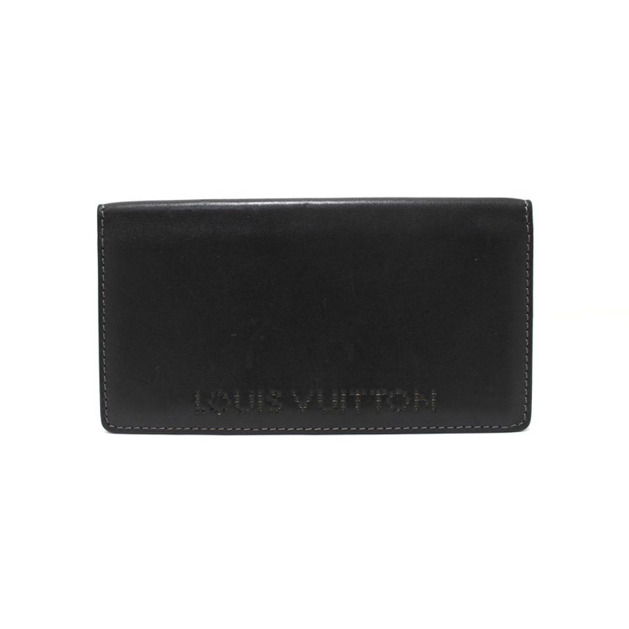 Louis Vuitton Black Leather Chicago Long Wallet-0