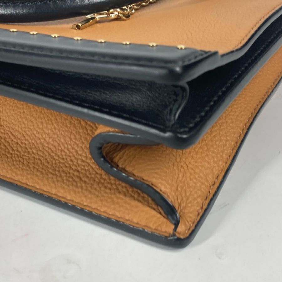 LOUIS VUITTON M51654 鉚釘雙色 Cool Marly PM 托特包，皮革手提包，女款，米色-5