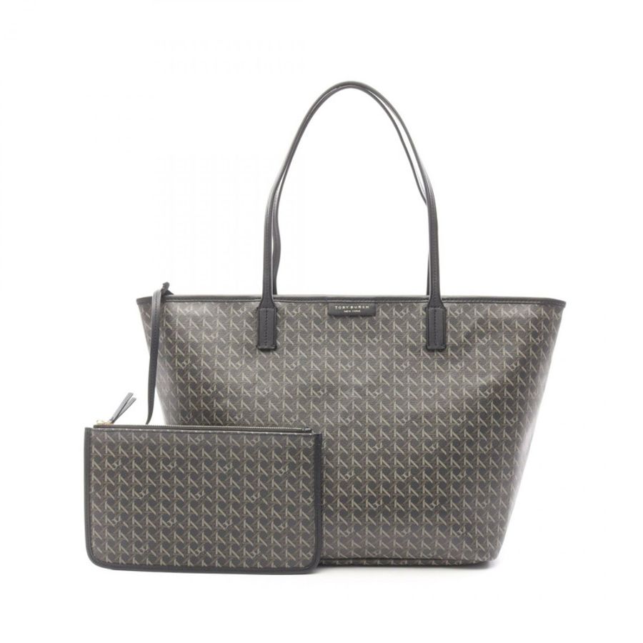 Tory Burch Everready 拉鍊單肩托特包 帆布皮革 黑色 多色 全新-0