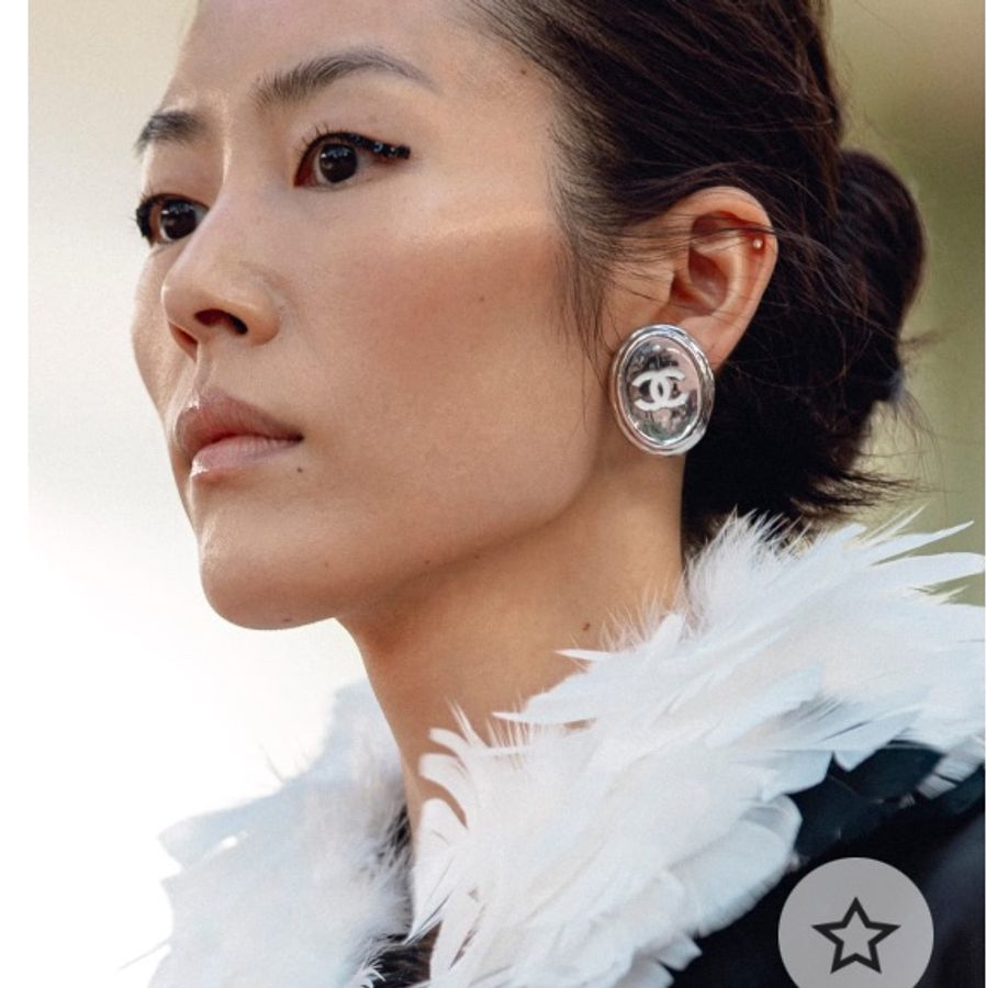 Chanel香奈兒25S鏡面大號耳夾-3