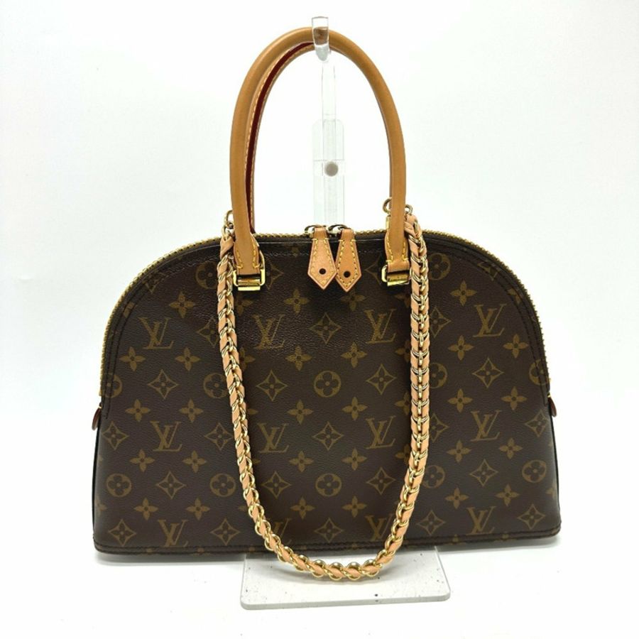 LOUIS VUITTON M44961 Monogram LV Moon Alma 雙向肩背包/手提包帶鏈條,帆布,女款,棕色-0