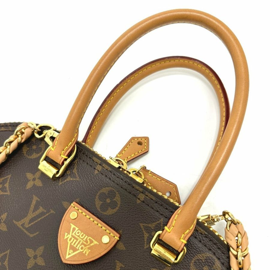 LOUIS VUITTON M44961 Monogram LV Moon Alma 雙向肩背包/手提包帶鏈條,帆布,女款,棕色-5