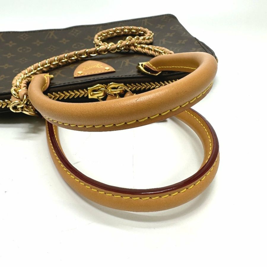 LOUIS VUITTON M44961 Monogram LV Moon Alma 雙向肩背包/手提包帶鏈條,帆布,女款,棕色-7