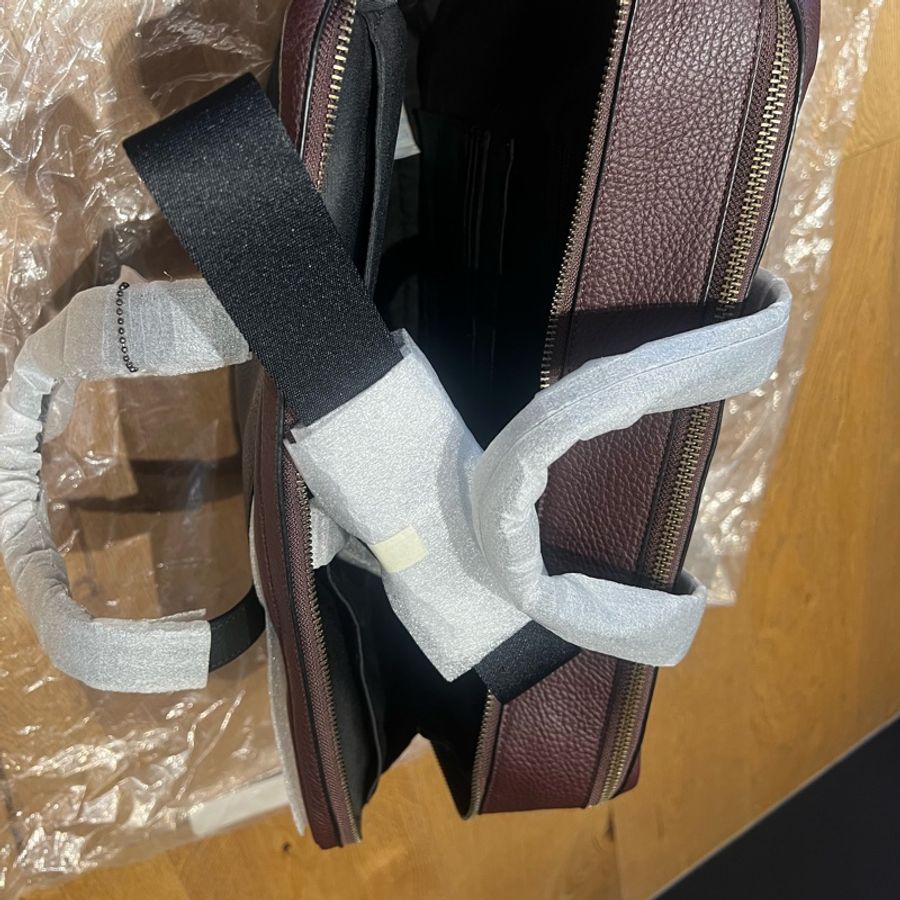 COACH F27617 HAMILTON DAY BRIEF 棕紅色皮男士公事包/百貨款-17
