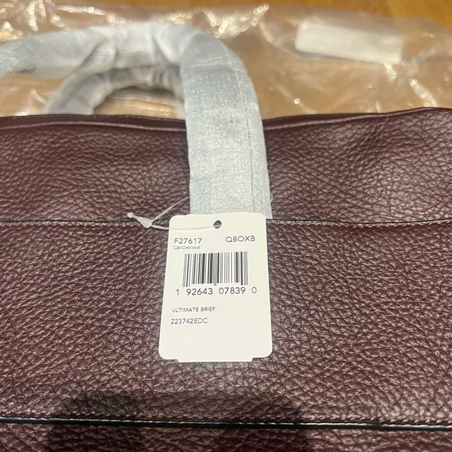 COACH F27617 HAMILTON DAY BRIEF 棕紅色皮男士公事包/百貨款-20