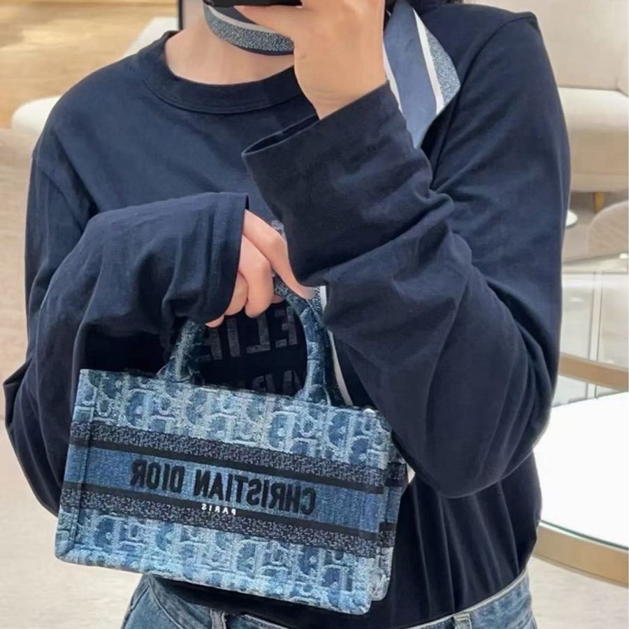 Dior 新款牛仔老花mini tote-3