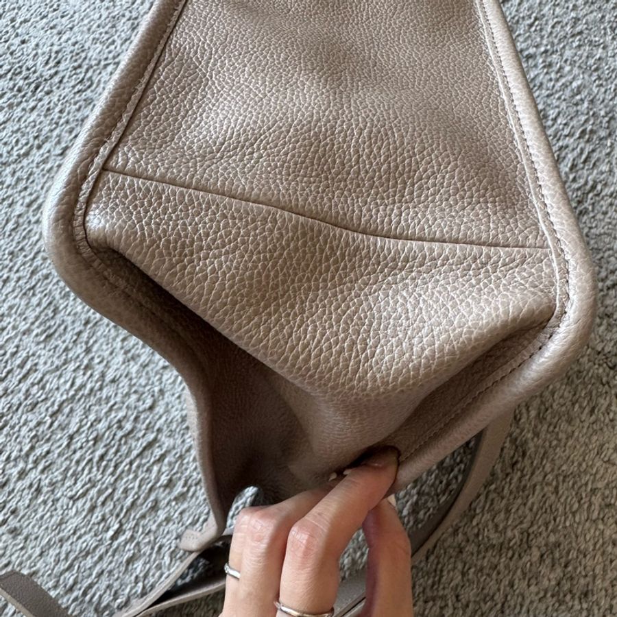 LONGCHAMP LE FOULONNÉ系列牛皮單肩包(灰)-7