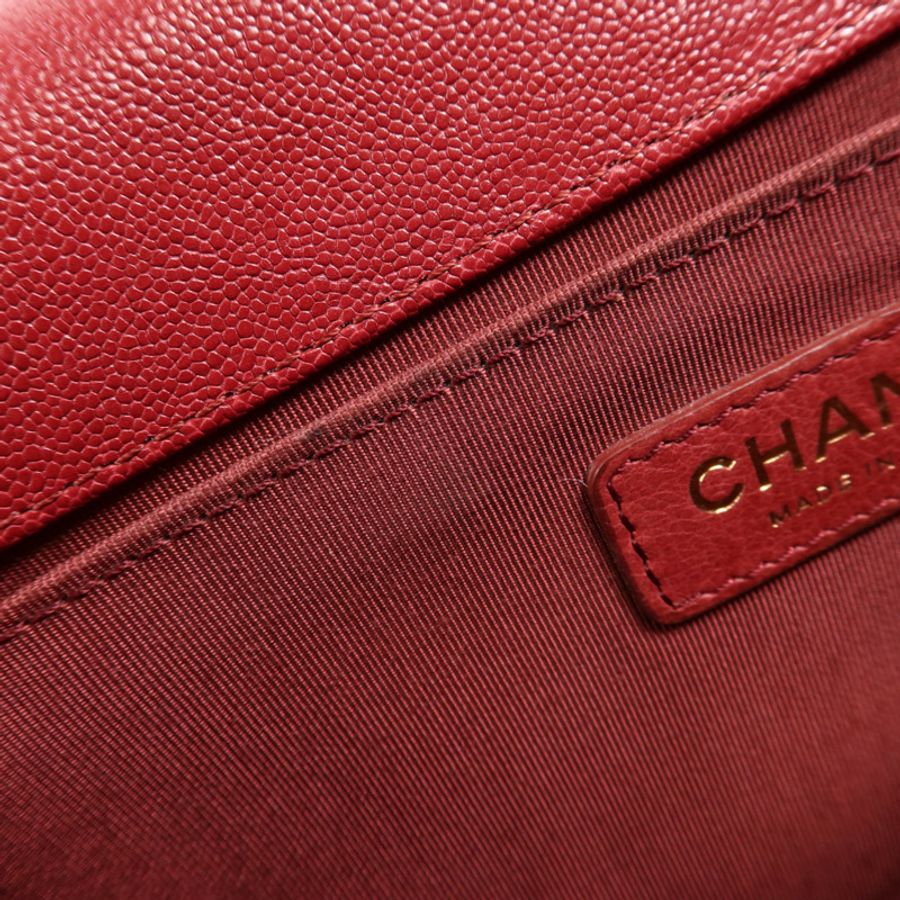 CHANEL 【激減優惠】牛皮皮革Boy 25金扣鏈帶肩背袋-14