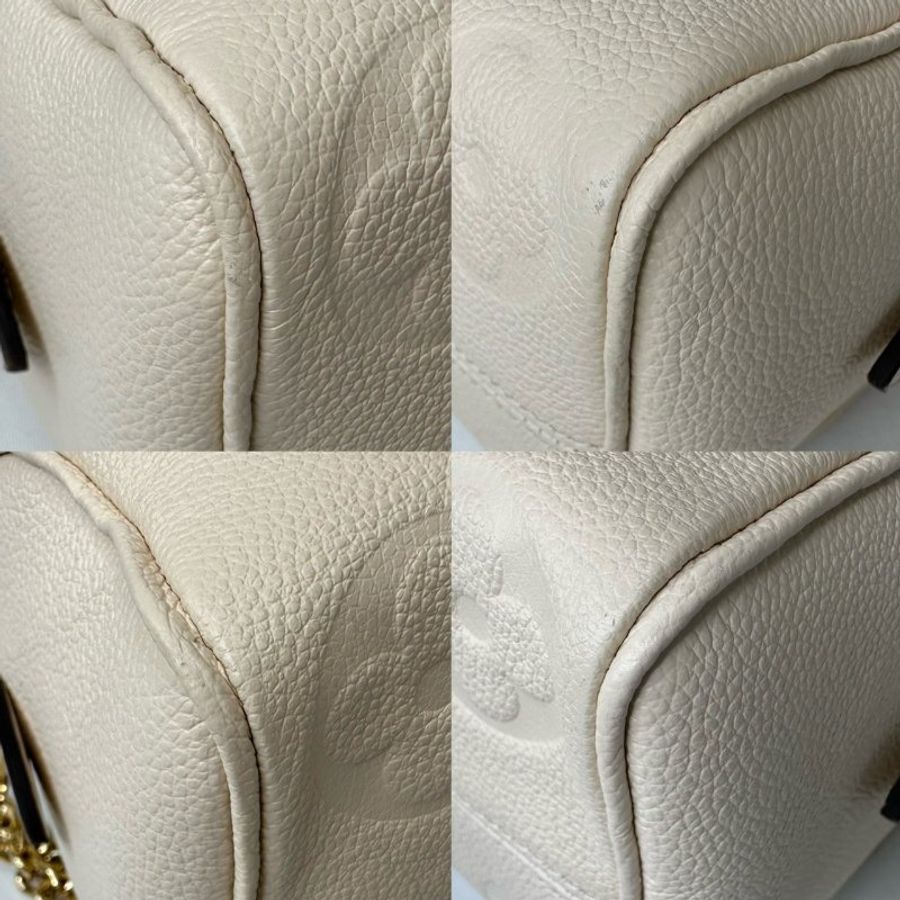 LV 奶油白全皮革壓紋Speedy 20-9