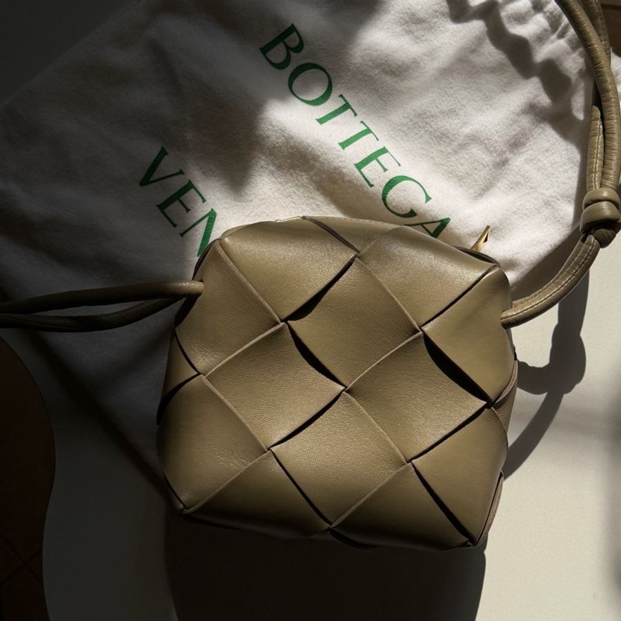 Bottega Veneta - Mini Cassette Camera Bag #Travetine-0
