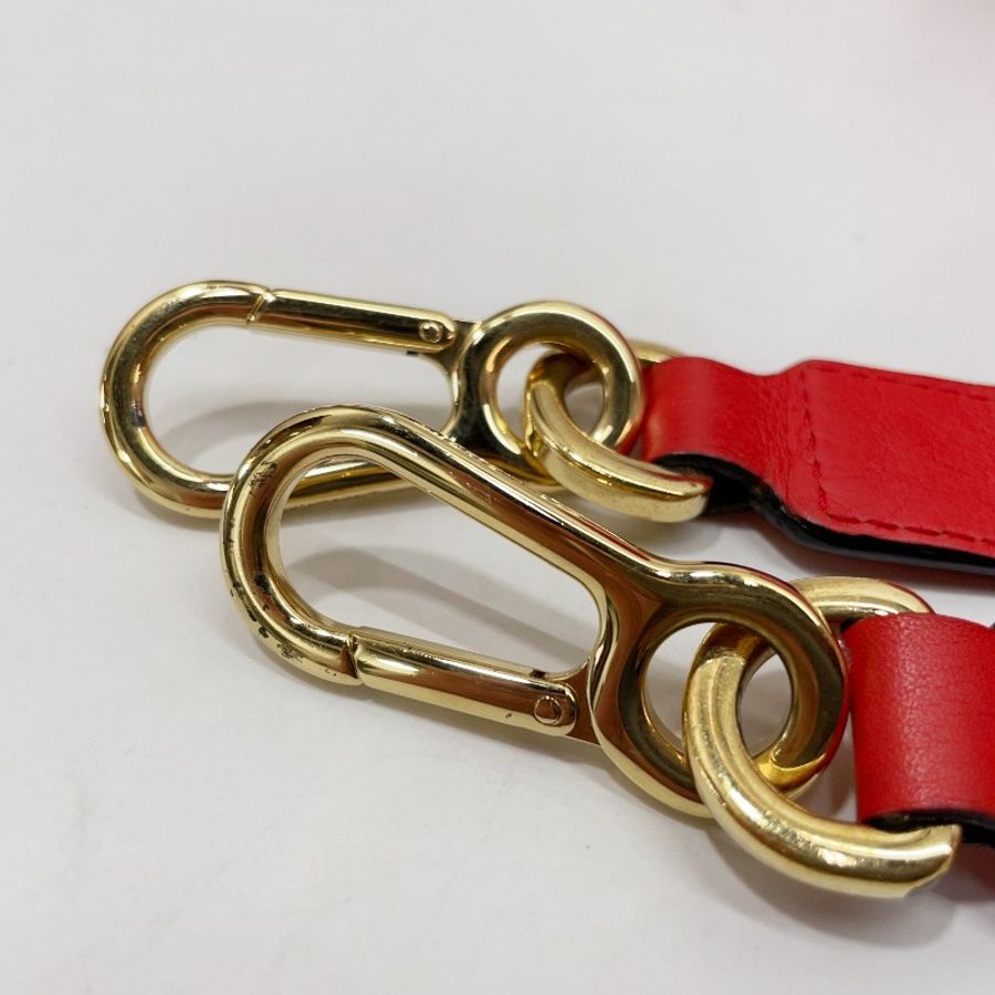 Loewe 紅色牛皮拉鍊puzzle手提側背包-18