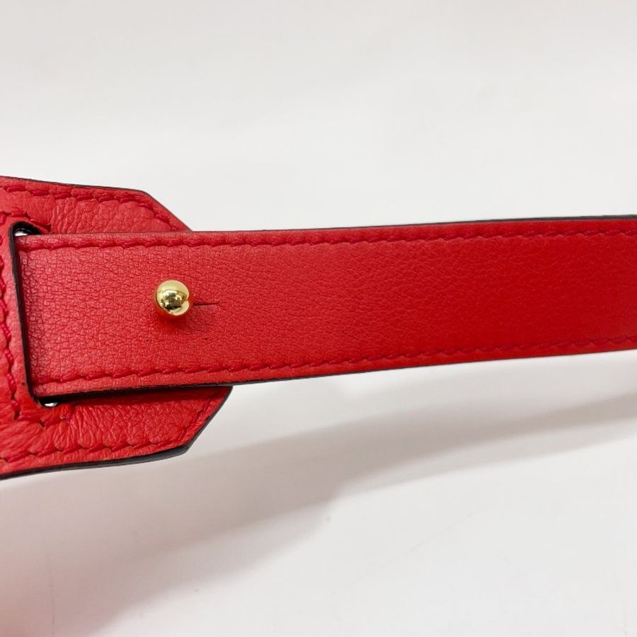 Loewe 紅色牛皮拉鍊puzzle手提側背包-30