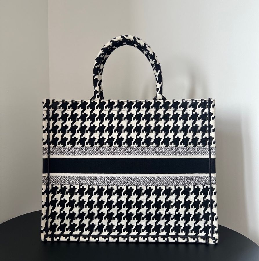 Dior tote千鳥格手提包 大號-7