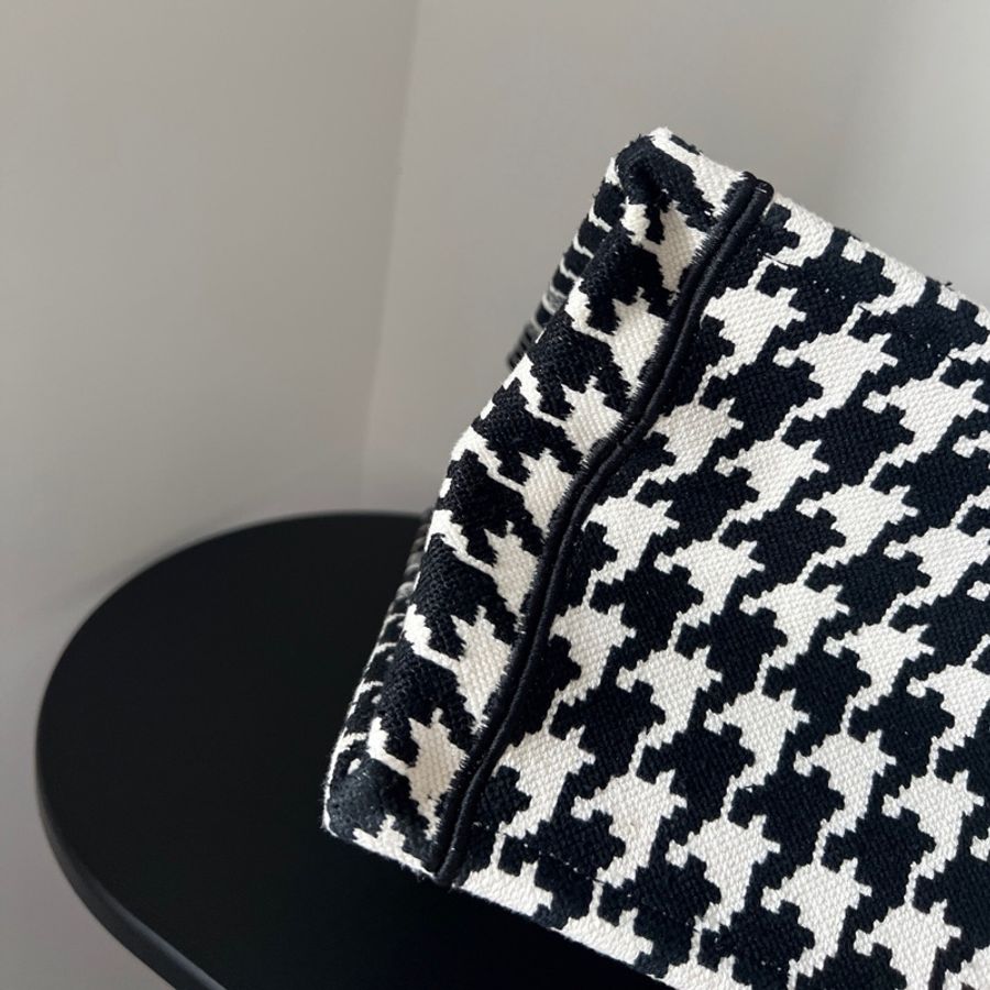 Dior tote千鳥格手提包 大號-11