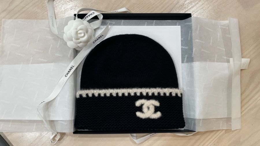 Chanel 香奈兒 黑色 毛帽 冷帽 針織 clog-3