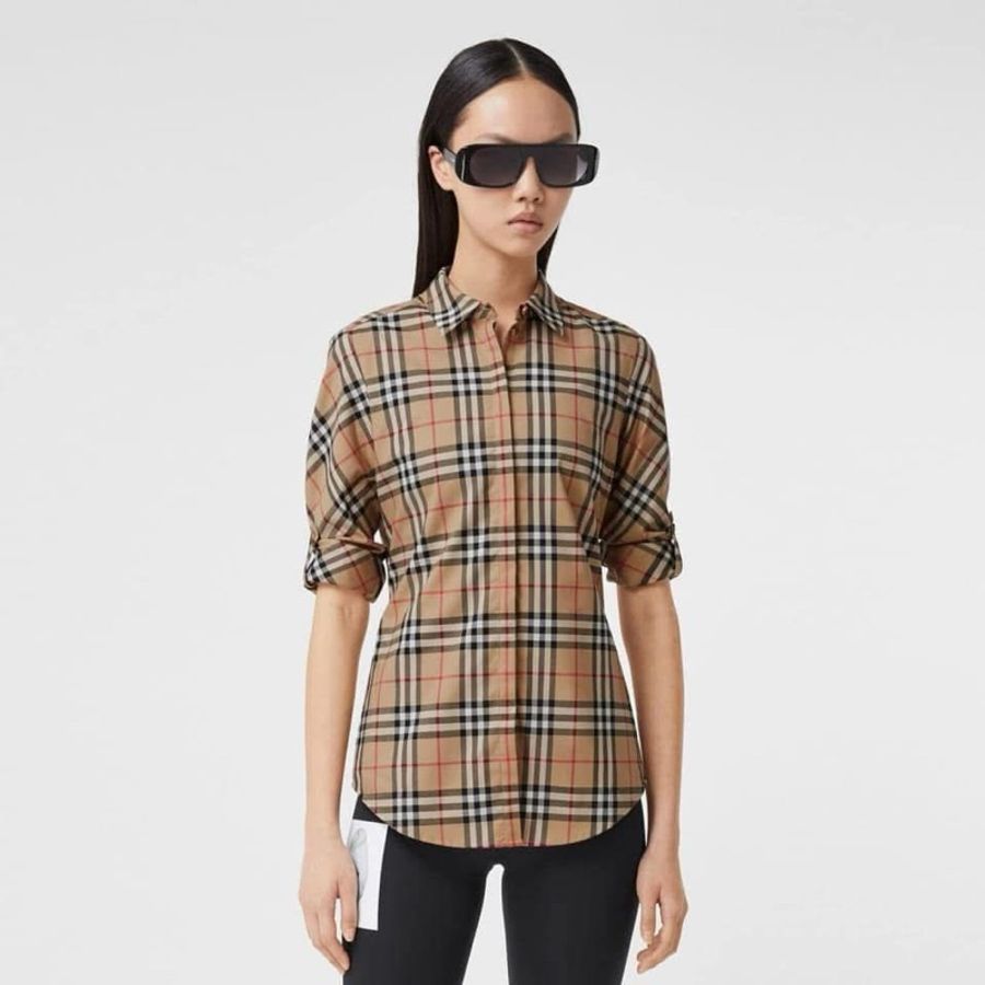 Burberry 格紋襯衫UK6-1