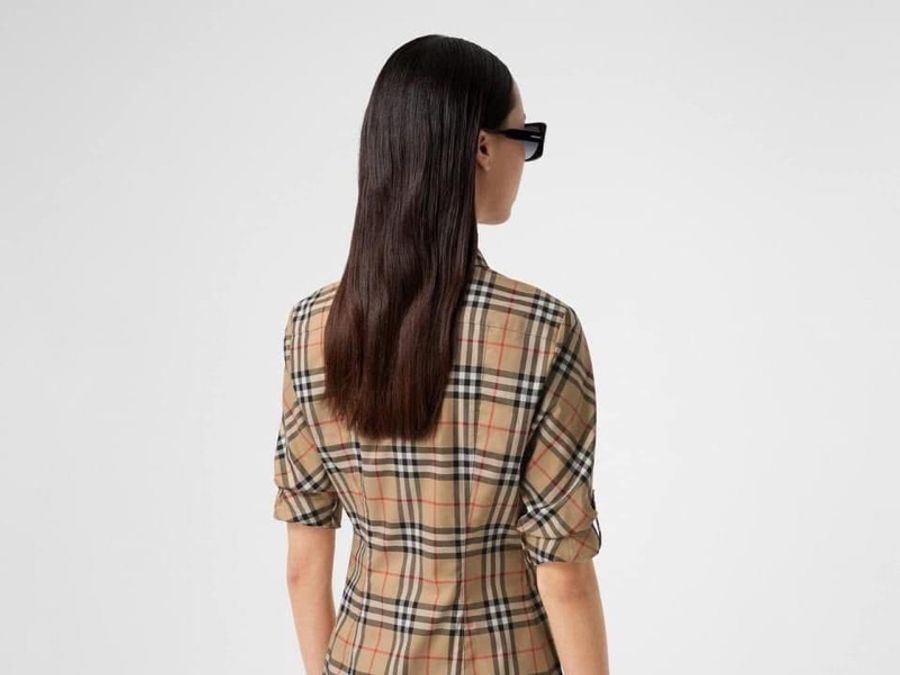 Burberry 格紋襯衫UK6-2