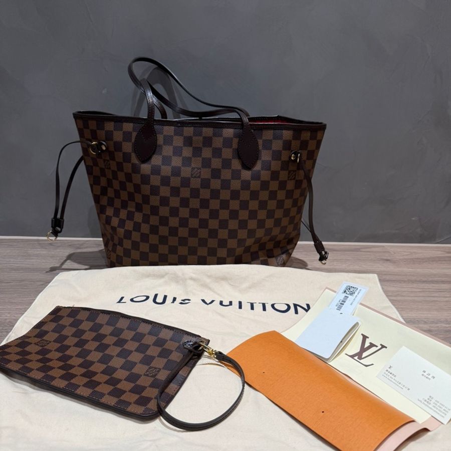 LV Loius Vuitton Neverfull NM MM 棋盤格-4