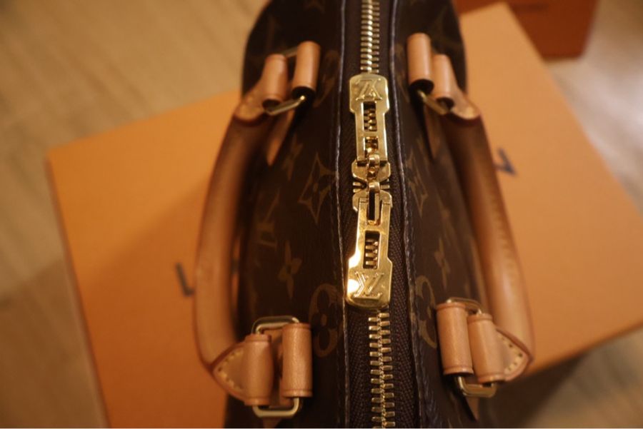 LV speedy 20 老花款(含客製肩袋)-12