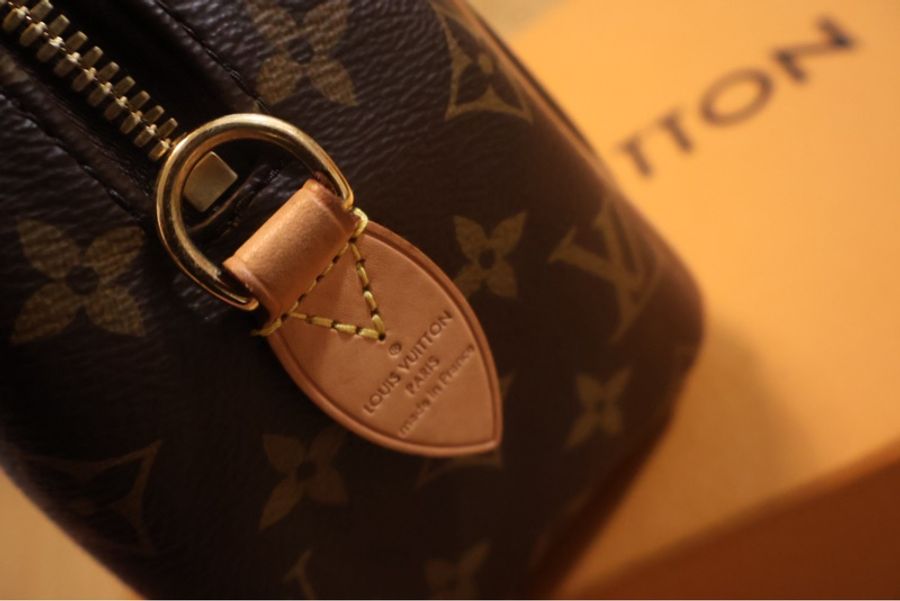 LV speedy 20 老花款(含客製肩袋)-14