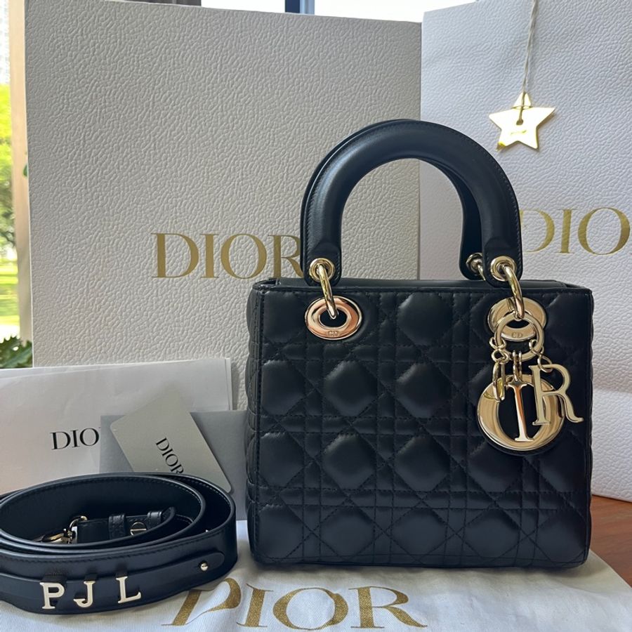 Lady Dior My ABCDior Small 小型黛妃包 - 黑金 (2022購自正櫃）-0