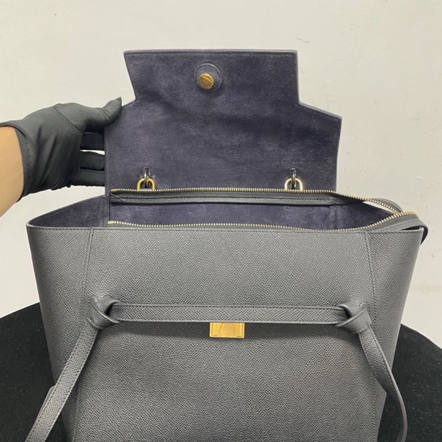實用百搭款🌟Celine belt micro灰色鯰魚包單肩斜挎包-15