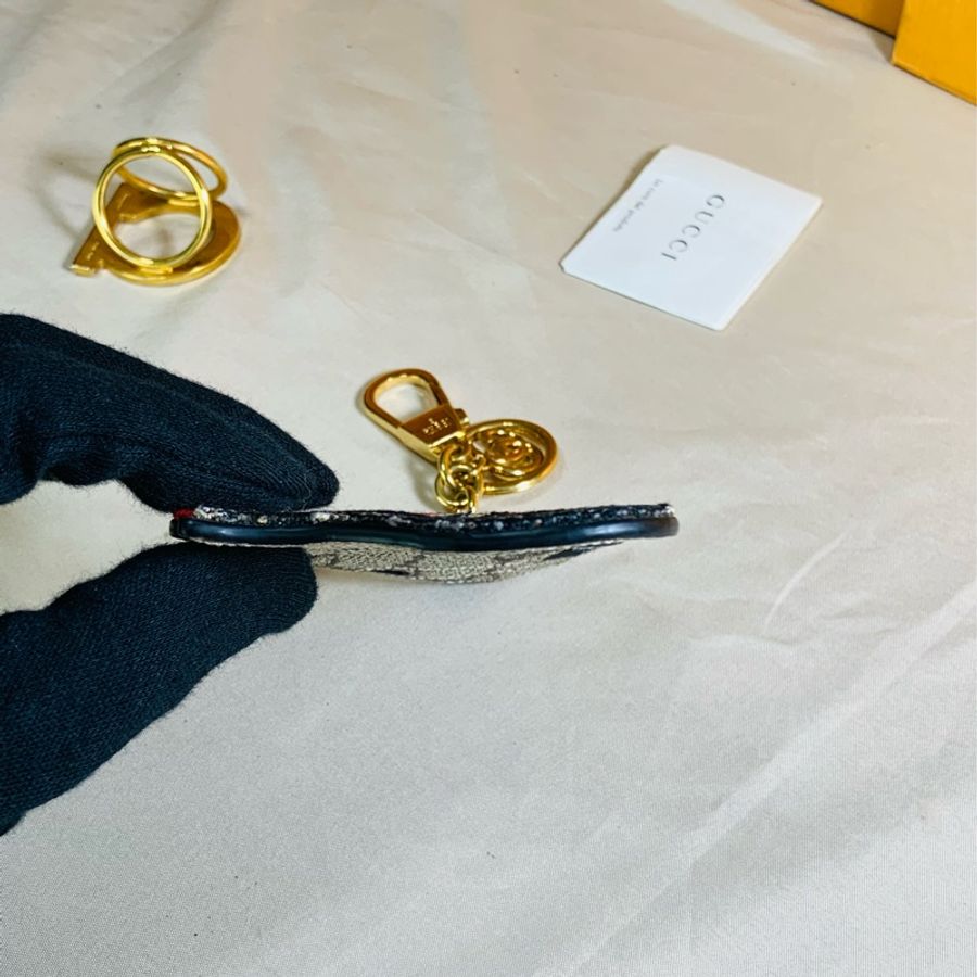 ✨經典不敗 Gucci 古馳珊瑚蛇 馬夢 老花 雙G鑰匙圈 吊飾-7
