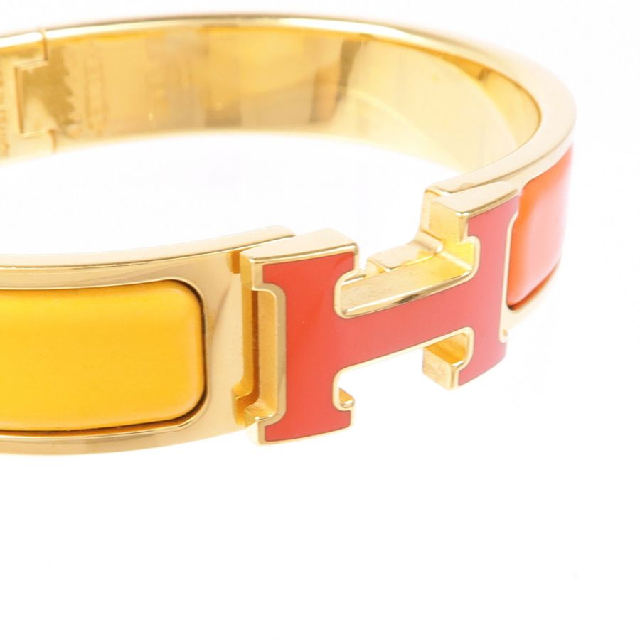 HERMES 【Hermes Fair】金屬/琺瑯Clic H手鐲-5