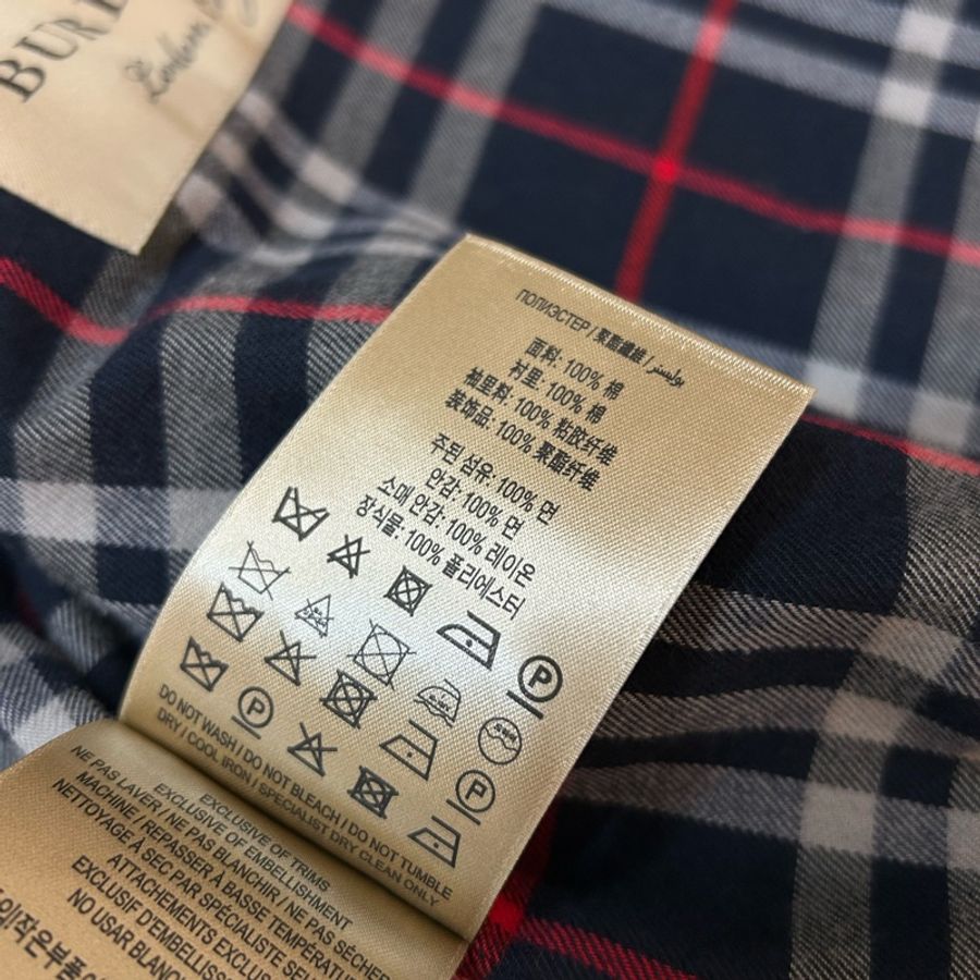 BURBERRY英國男款典藏徽標襯裡淡灰藍色風衣48-15