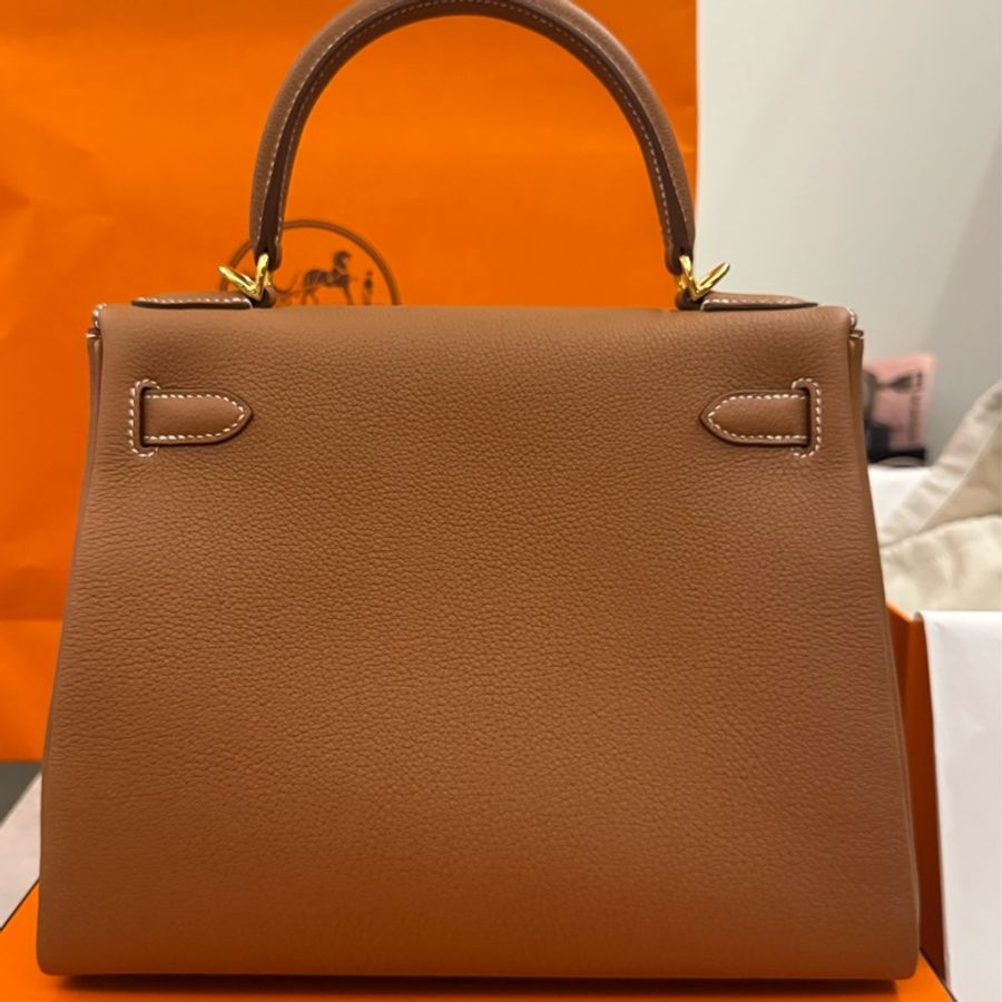 (2025 K stamp) Hermes Kelly 28 Togo Retourne Gold Leather and hardwares-2