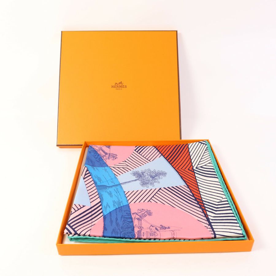 HERMES 絲質Scarf 90X90絲巾-10