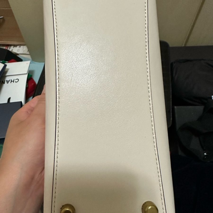 COACH 蔻馳SAMMY 21 頂部提把手袋-B4/粉筆白色(CJ812)-14
