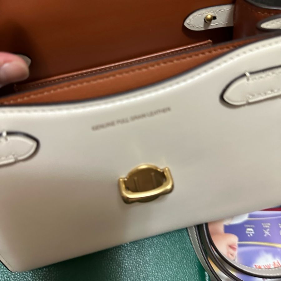 COACH 蔻馳SAMMY 21 頂部提把手袋-B4/粉筆白色(CJ812)-21