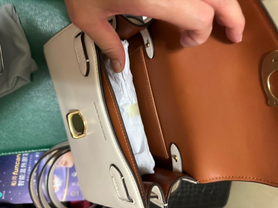 COACH 蔻馳SAMMY 21 頂部提把手袋-B4/粉筆白色(CJ812)-23
