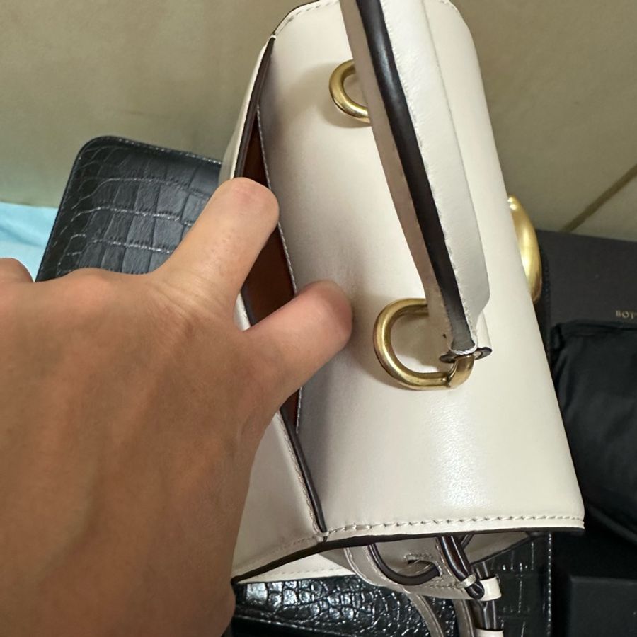 COACH 蔻馳SAMMY 21 頂部提把手袋-B4/粉筆白色(CJ812)-24