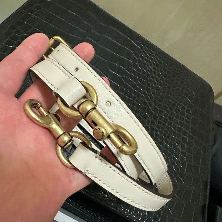COACH 蔻馳SAMMY 21 頂部提把手袋-B4/粉筆白色(CJ812)-28