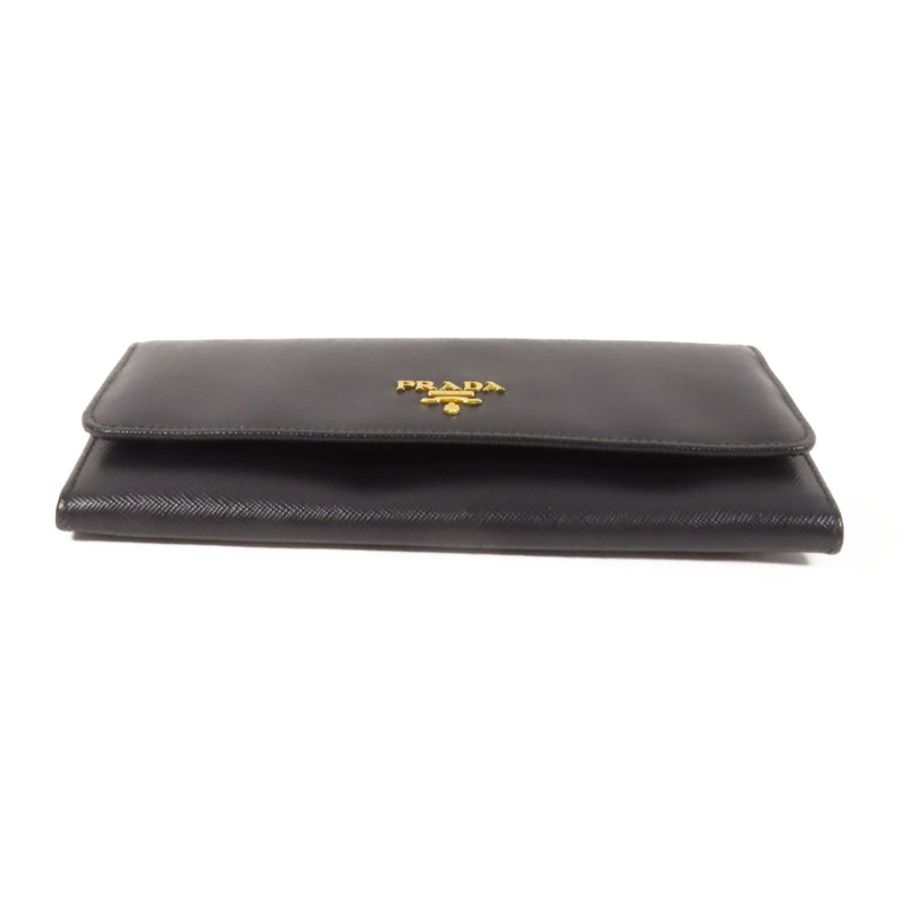 PRADA Saffiano皮革Long Wallet金扣長錢包-3